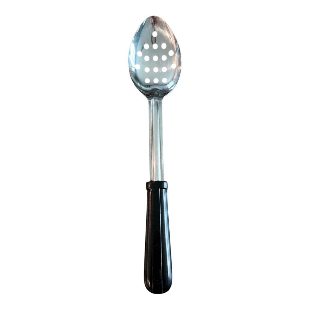 Bloomfield Stainless Steel‎ Slotted Spoon Black Handle Utensil Kitchen Tool USA